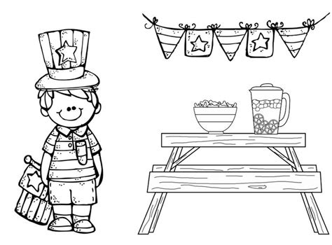 july pic nic coloring pages   july comics