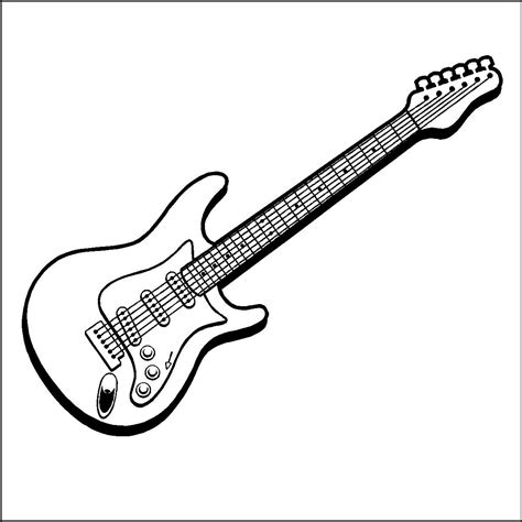 printable guitar coloring pages