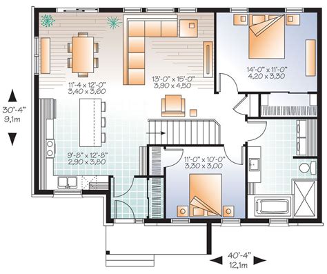 bedroom bungalow floor plans open concept  information