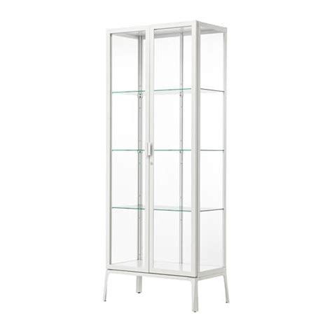 milsbo glass door cabinet white ikea