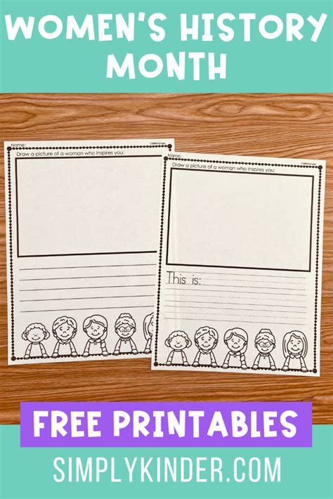 womens history month  printable simply kinder