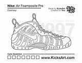 Foamposite Kicksart sketch template