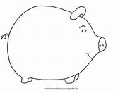 Sparschwein Schweine Ausmalbild Ausmalen Ausdrucken Wildschwein Auszudrucken Dein Klicke sketch template