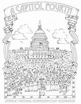 Coloring Pages Washington July Dc Monument 4th Fourth Capitol Adults Printable Pdf National Print Color Hand Washing Monuments Pbs Getcolorings sketch template