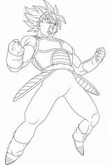 Bardock Ssj Dbz Saiyan Lineart Dragonball Nicepng sketch template