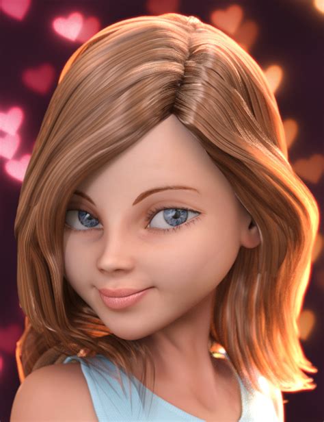 stylized megan character and hair for genesis 3 female s daz 3d