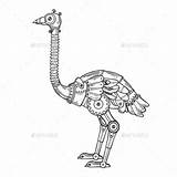 Ostrich Graphicriver Mechanical sketch template