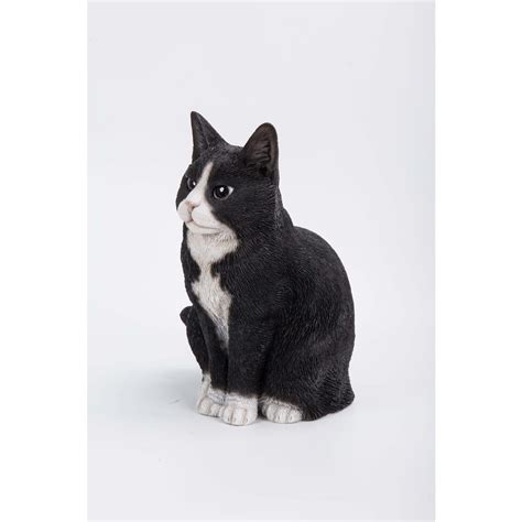 Hi Line T Black And White Cat Sitting Statue 87757 I