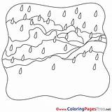 Coloring Hills Rain Pages Children Sheet Title sketch template
