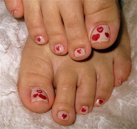 cute valentines day toe nail art designs ideas  fabulous nail art designs