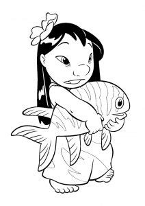lilo  stitch  printable coloring pages  kids
