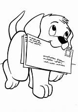 Coloring Dog Cute Printable Adults Trained Messenger sketch template