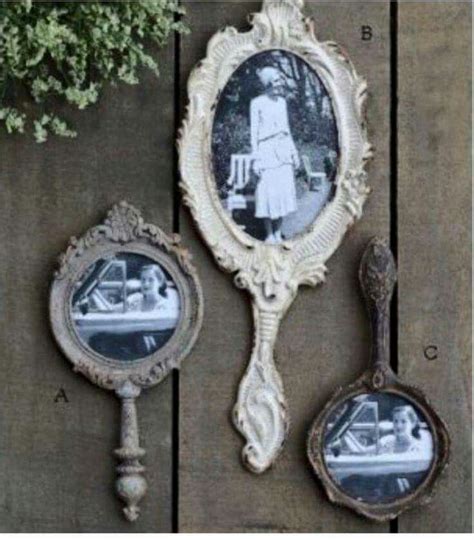 A Most Lovely Idea Add Photos To Vintage Mirrors For Wall