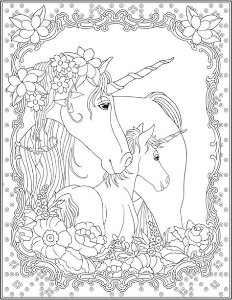 unicorn coloring pages stamping