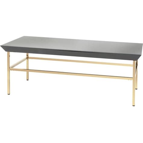 Buy Black Glass And Copper Rectangular Coffee Table At