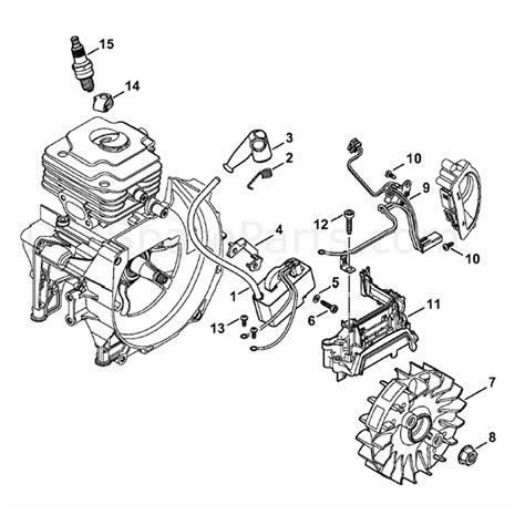 stihl fs  clearing  fsc emz parts diagram ignition system