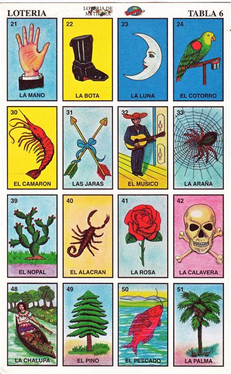 mexican loteria cards  complete set   tablas etsy loteria