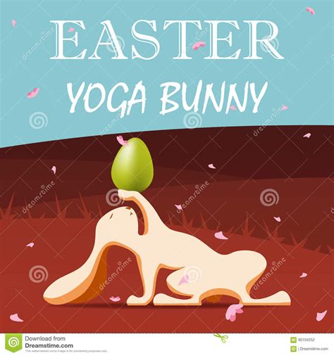 easter yoga bunny stock illustration illustration  drawing