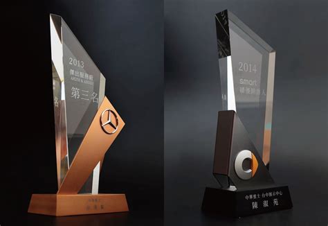 series  trophy design  combined  metal  crystal