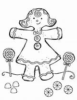 Coloring Gingerbread Pages Girl Boy Clipart Printable Man Library sketch template