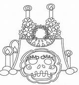 Coloring Dead Pages Printable Craft Activities Print Sheets Altar Mexican Death Dia Muertos Los Colorear Para Size Skull Related Posts sketch template