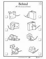 Preposition Kindergarten Positional Worksheeto Maus Inglés Frederick sketch template