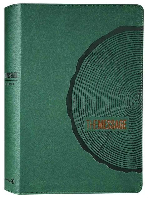 the message deluxe t bible large print green koorong