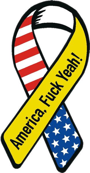 America Fuck Yeah Ribbon Decal – House Of Grafix