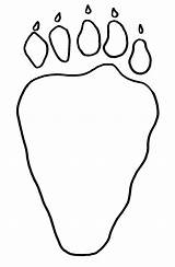 Bear Paw Print Clipart Grizzly Polar Template Stencil Gruffalo Prints Clip Stencils Footprint Foot Claw Cliparts Paws Grüffelo Baby Library sketch template