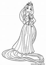 Coloring Princess Rapunzel Pages Printable sketch template