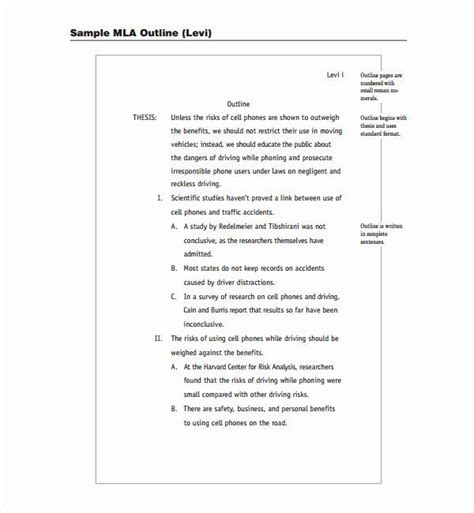 mla essay outline template perfect template ideas