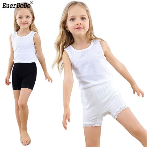 breathable modal lace tight shorts for girls anti emptied safety short