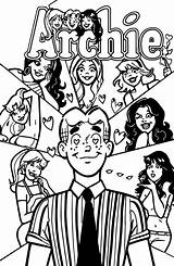 Riverdale Archie Girls Wecoloringpage Colouring Outline Drawing sketch template