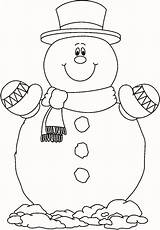 Snowman Frosty Coloring Printable Pages Winter sketch template