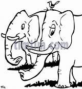 Herd Elephants sketch template