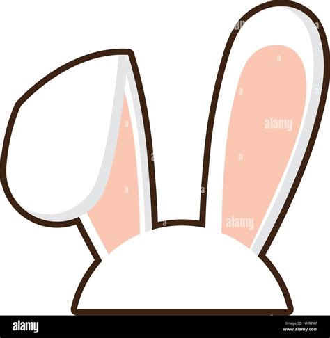 easter bunny ears icon vector illustration eps  stock vector image