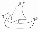 Viking Ship Pattern Template Printable Outline Patternuniverse Vikings Boat Longboat Stencils Use Kids Print Patterns Longship Wikingerschiff Dragon Draw Craft sketch template
