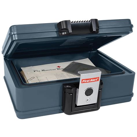 alert fireproof waterproof chest document storage lock box safe case gray ebay