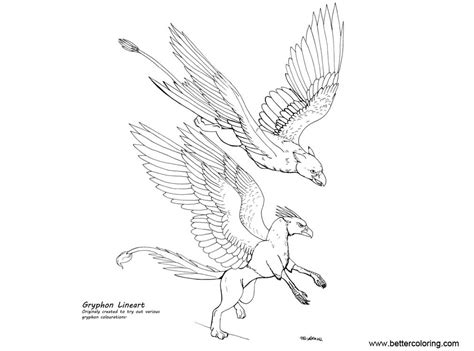 griffin coloring pages  auronyth  printable coloring pages