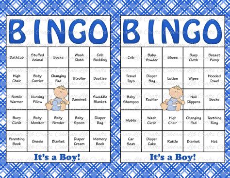 baby shower bingo cards printable party  celebratelifecrafts