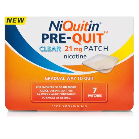 niquitin pre quit mg clear patches chemist direct