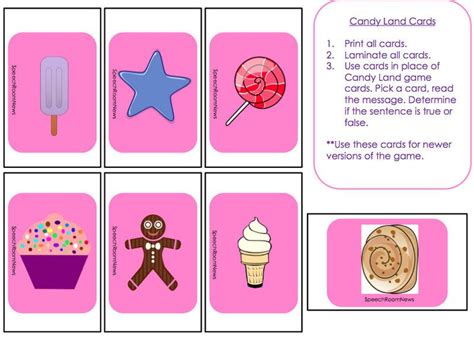 candyland cards printable printable word searches