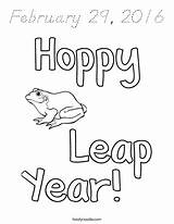 Coloring February Leap Year Print Ll sketch template