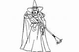 Witch Pages Coloring Oz Wizard Evil Printable Getcolorings Getdrawings Wicked sketch template