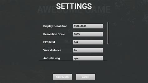 customizable settings menu main menu  pause game menu  included  code plugins ue