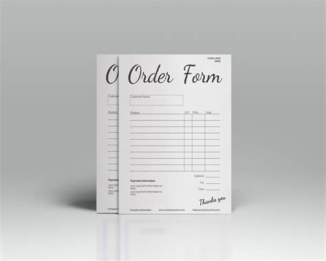 order form template business order form wholesale order form etsy