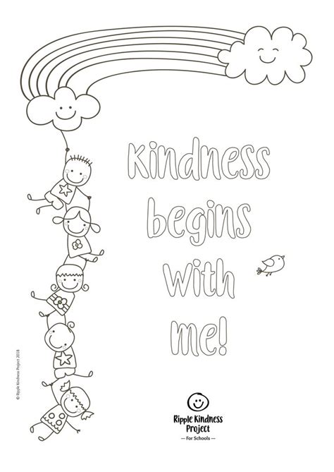 kindness colouring page great mindfulness activity  kids