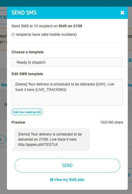 customers updated  sms  people deliveries  simple