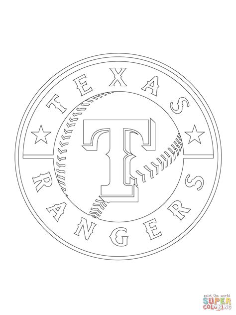 texas rangers logo coloring page  printable coloring pages