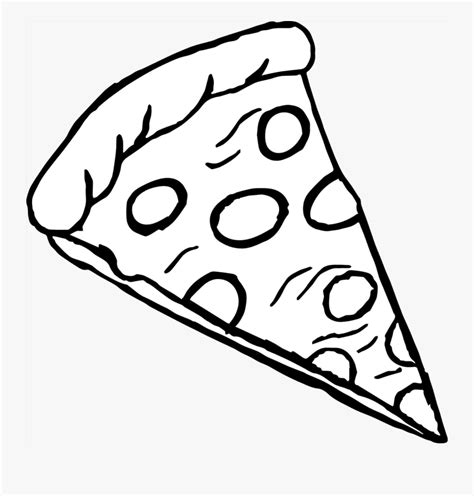 pizza slice  clipart black  white transparent pizza slice